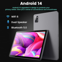 Azeyou Android 14 Tablet 10 Zoll, 8GB RAM+128GB ROM(1TB TF), Octa-core Tablet WiFi, WiFi 6+5G WiFi Tablet PC, FHD+Display, 6000m